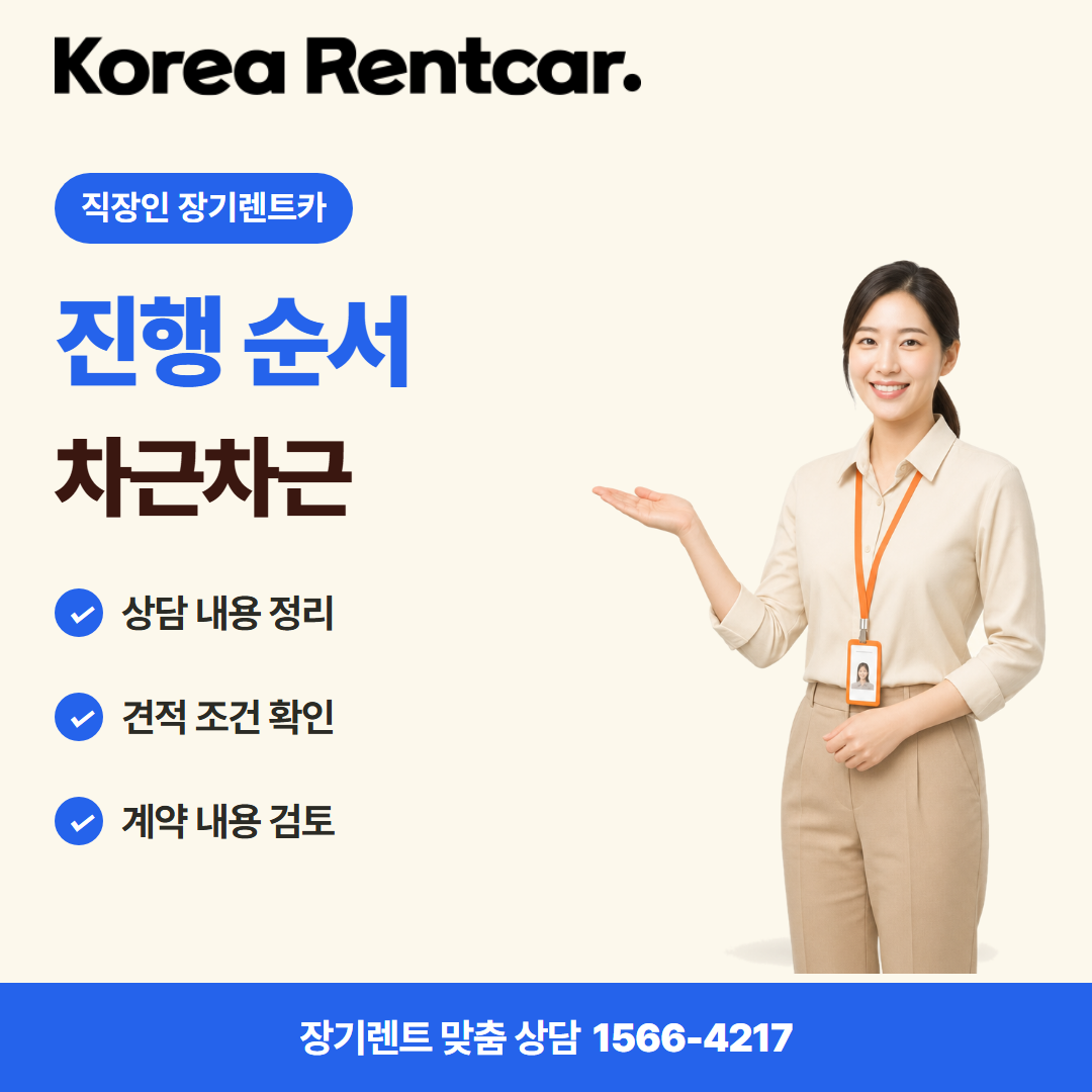 직장인 장기렌트카 · 이용 절차 카드뉴스